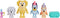 Bluey Figure 4-Pack, Pass The Parcel 2.5-3 inch, Bingo, Lucky's Dad and Lila Character Figures with Accessories...