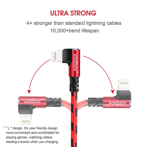 Apple 10ft 6ft Lightning to USB C Cable 2pack Fast Charging Cord Mfi (Red)...