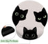 Cat Mouse Pad, Funny Ergonomic Mousepad with Wrist Rest, Gaming Mouse Pad Wrist Support with Non-Slip Pain Relief PU Base, Black Cat Mouse Pads fo...