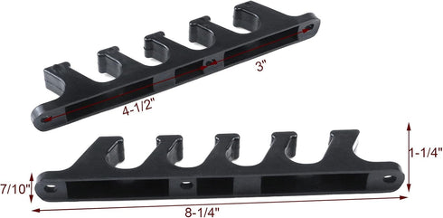 4pcs Adjustment Brackets for Chaise Lounges or Patio Outdoor Lawn Yard Furniture Replacement Position Adjuster Recliner Brace (5 Position - Black)...