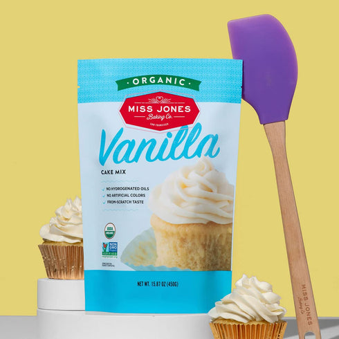 Miss Jones Baking Organic Yellow Cake and Cupcake Mix, Non-GMO, Vegan-Friendly, Moist and Fluffy: Vanilla (Pack of 1)...