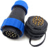 SD28 28MM IP68 16Pin Panel Mount Waterproof Wire Connector,Industrial Power Cable Connector (16-Pin, Panel Mount-Plug(male)&Socket(female))...