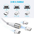 AICase Magnetic Charging Cable, Super Organized Retractable Fast Charging Cable,3 in 1 Self Winding Phone Cable with Data Transmission, Cable for ...