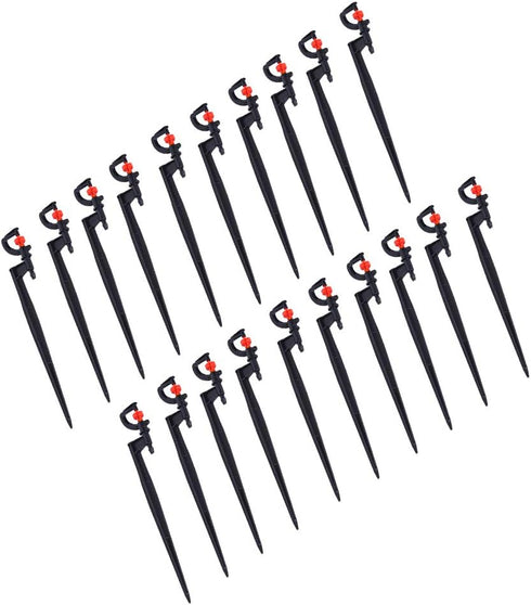 20Pcs Watering Sprayer, G Type Adjustable 360 Degree Water Irrigation Drippers on Stake Emitter Drip System...
