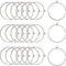 JIALEEY 100PCS Wine Glass Charm Rings 25mm Silver Plated Open Jump Ring Earring Beading Hoop for Jewelry Making Wedding Birthday Party Festival Fa...