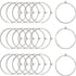 JIALEEY 100PCS Wine Glass Charm Rings 25mm Silver Plated Open Jump Ring Earring Beading Hoop for Jewelry Making Wedding Birthday Party Festival Fa...