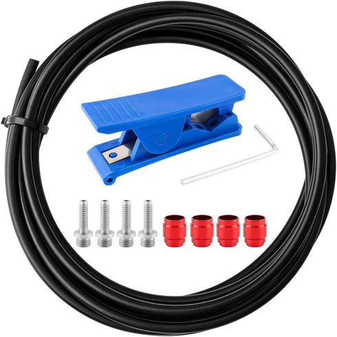 Bicycle 3M Hydraulic Brake Hose and Bike Brake Olive Connecting Insert Kit for AVID SRAM, Included 4 Bike Brake Olive and 4 Connecting Insert and ...