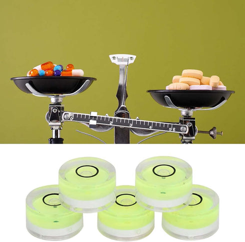 Mini Balance Bubble,5Pcs 15mm Diameter Round Bubble Level Camera Platform Water Level Measuring Tool for Scales Electronic Scales...