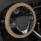 Motor Trend Beige Classic Stitch Perforated Simulated Leather Steering Wheel Cover, All Beige...
