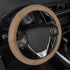 Motor Trend Beige Classic Stitch Perforated Simulated Leather Steering Wheel Cover, All Beige...