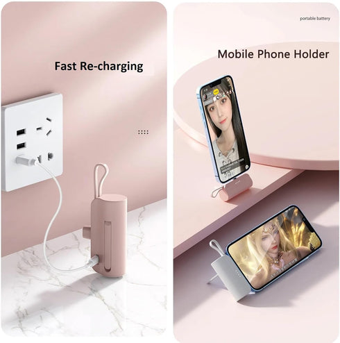 Mini Portable Charger. Cell Phone Portable Power Bank. Portable Chargers Fast Charge Battery Pack Charger Portable Phone Charger for iPhone 5000mA...