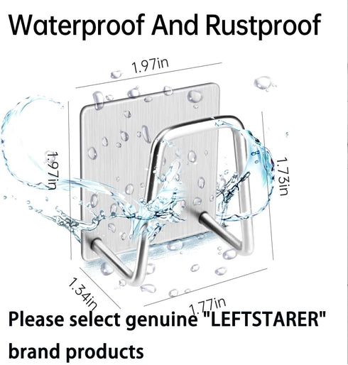 LEFTSTARER 4 Pack Sink Sponge Holder for Kitchen Sink Premium SUS304 Stainless Steel Rustproof Waterproof Quick Drying Small Strong Adhesive Spong...