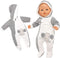 Baby Doll Clothes Casual Cute Handmade Elephant Long-Sleeved Clothing Set Outfit with Hat for 14-17 Inch Dolls Gift Set...