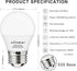 comzler E26 Base 8 Pack Light Bulbs, 6000K Cool Bright Daylight A15 Light Bulbs, 60 Watt Equivalent120V Energy Saving Refrigerator Small Bulbs, Ap...
