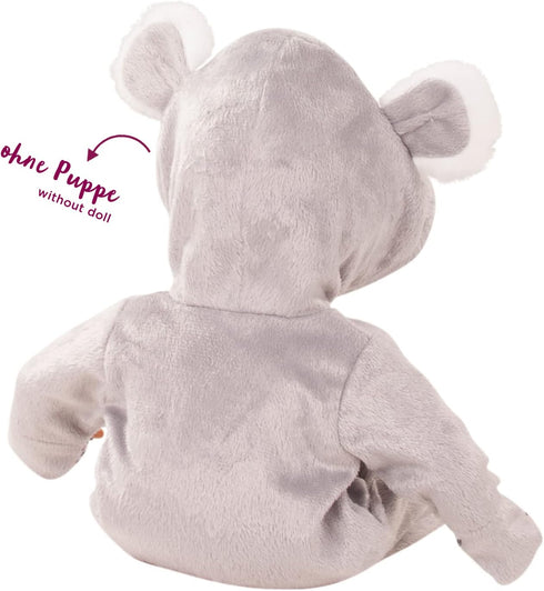 Gotz One Piece Koala Bear Costume Pajama Sleeper with Padded Feet, Paws and Hood with Ears for 12-13" Baby Dolls...