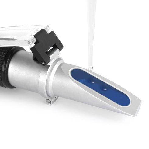 TRZ Brix Refractometer with ATC, Handheld Refractometer,Dual Scale-Specific Gravity 1.000-1.130 and Brix 0-32% for Beer Wine and Fruit...