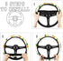 Aztec Ethnic Stripes Steering Wheel Cover Automotive Steering Car Covers Universal 15 Inch Car Accessories Women Girls Gift...