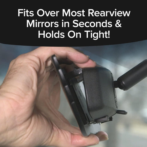 Wide-Angle Rearview Mirror, As Seen On TV Black Convex Car Mirror Installs in Seconds and Fits Most Cars, SUVs & Trucks, Holiday Gift...