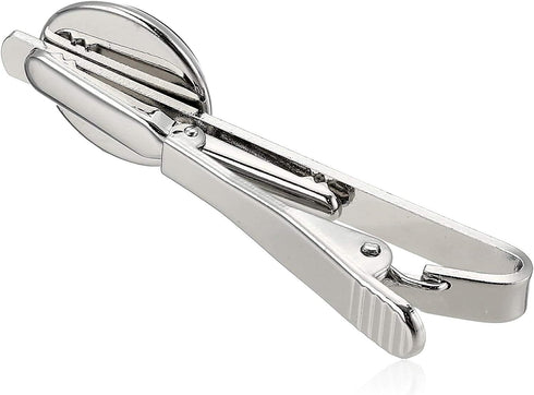 American Flag Tie Bar Clip and Cufflinks Set - Silver Colored Metal Plated - Luxury Clothing Accessories (Thin Red Line)...