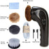 Shoe Buffer Kit Electric Shoe Polisher Brush Shoe Shiner Dust Cleaner Portable Wireless Leather Care Kit for Shoes, Bags, Sofa (Black)...