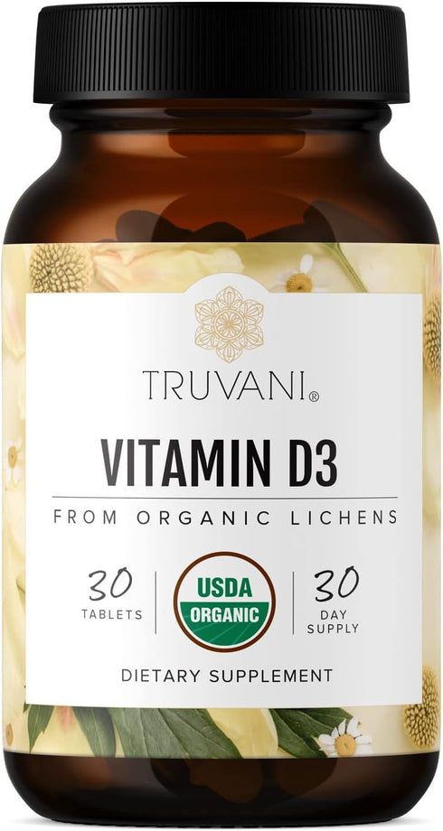 Truvani Vitamin D3 from Organic Lichen (30 Tablets)...