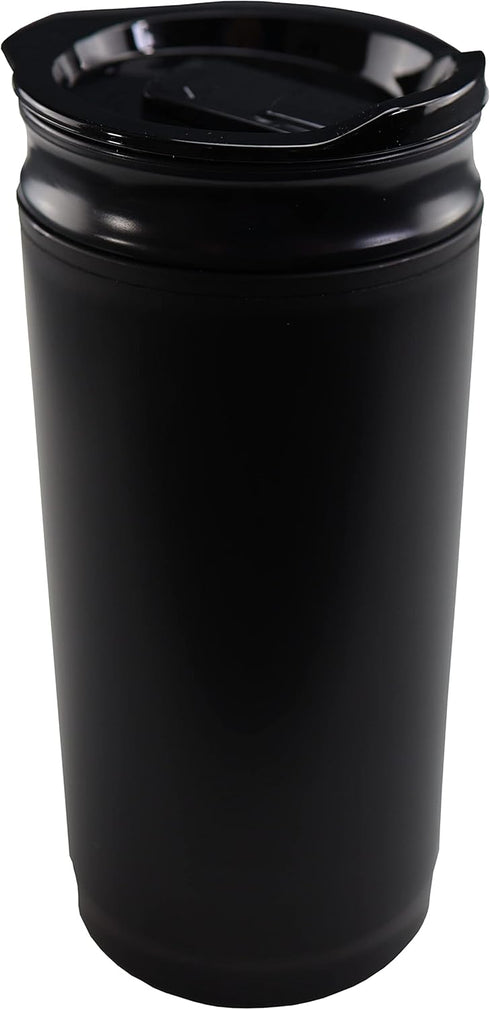 Iconikal Insulated Coffee Tumbler with Built-In French Press - 16 oz Black On-the-Go Coffee Maker - Brewer and Insulated Travel Mug with Closable ...