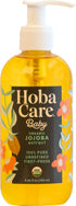 HobaCare Organic Jojoba Baby Oil with Pump Dispenser – 100% Pure Natural Unrefined Unscented Hexane Free Cold Pressed Jojoba Oil for Baby Hair, In...
