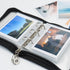 Black Mini Photocard Binder with Zipper and 25 Double-Sided Pockets for Photo Album Business Cards Postcards or Pictures (Black)...
