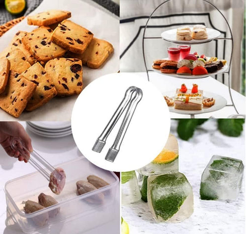 20 Pack of Set Plastic Buffet Serving Tongs Mini Serving Utensil Tongs Appetizers Tongs and Plastic Kitchen Scoops Clear Ice Scoop Buffet Scoop fo...