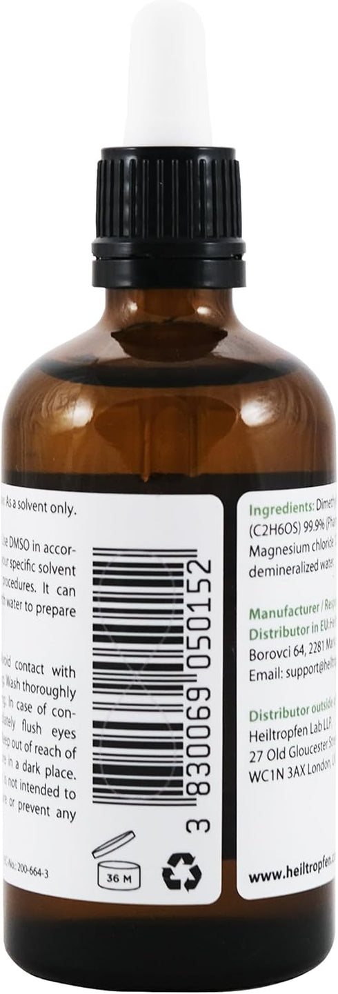 DMSO & Magnesium Oil Mixture by Dr. Hartmut Fischer (3.4 Oz), Pharmaceutical Grade Ingredients, High Purity, Low Odor, Heiltropfen®...