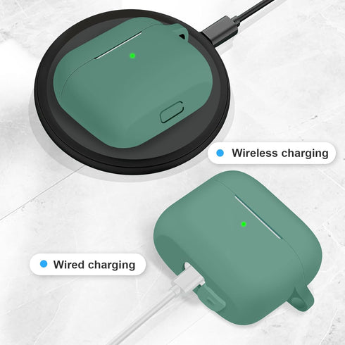 AirPods 3 Case Cover, Silicone Protective Accessories Skin with Keychain and Cleaner Kit Compatible with Apple AirPod 3rd Generation 2021 for Wome...