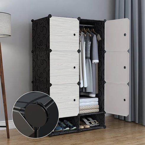 Wire Cube Connectors Plastic Connectors Wire Grid Cube Storage Organizer Connector for Wire Cube Storage Unit Cube Storage Modular Closet - Black ...