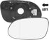 X AUTOHAUX Car Rearview Mirror Glass Replacement W/Backing Plate Heated Left Side Driver Side for Mercedes-Benz CLK320 CLK430...