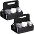 Preferred Nation Reusable Cup Carrier/Caddy (Set of 2), Holds 6 Soda Coffee Cups or Cans, Sturdy Frame and Solid Base, Foldable Convenient Easy to...
