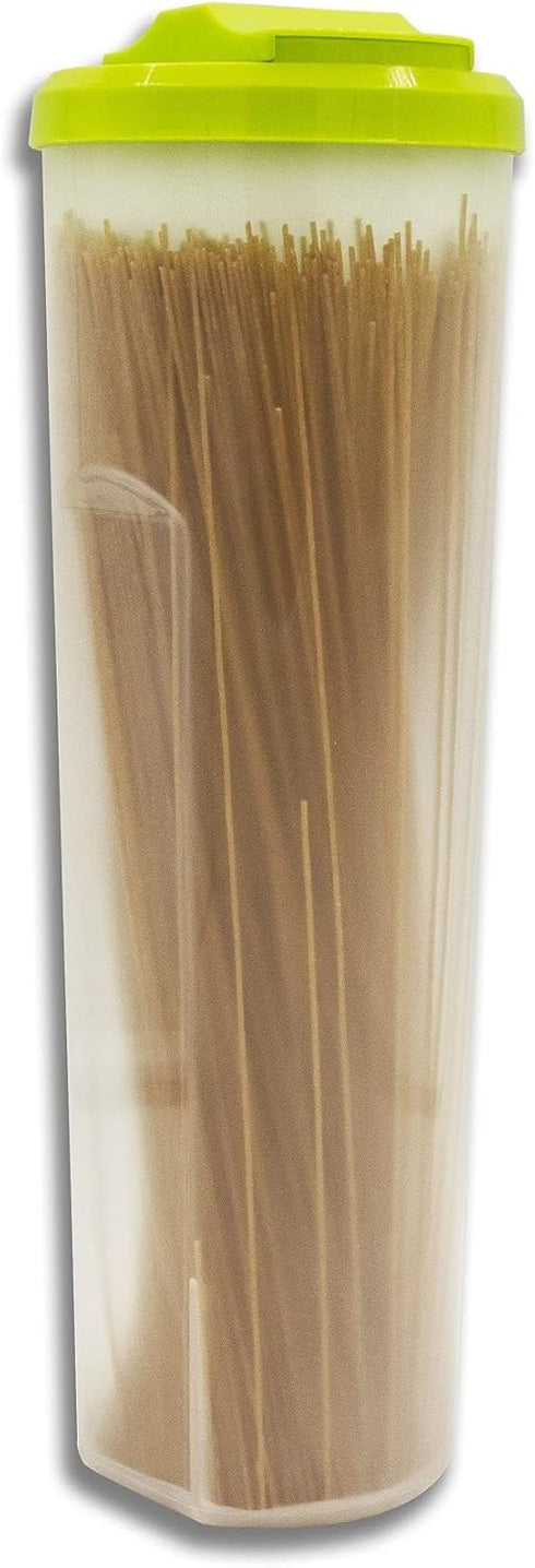 Pasta Container Food Storage Spaghetti,Noodle Cereal Keeper Plastic Tall Jar with Lid (Green)...