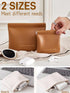 Cosmetic Bags for Women Small Makeup Bag for Purse Pu Leather Makeup Pouch Travel Makeup Bag with Zipper Make Up Bag for Travelling (Brown)...