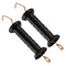 Electric Fence Gate Handle Insulated Spring Gate Handle Electric Fence Arch Hook for Fence Home (Black, 2Pcs)...