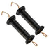 Electric Fence Gate Handle Insulated Spring Gate Handle Electric Fence Arch Hook for Fence Home (Black, 2Pcs)...