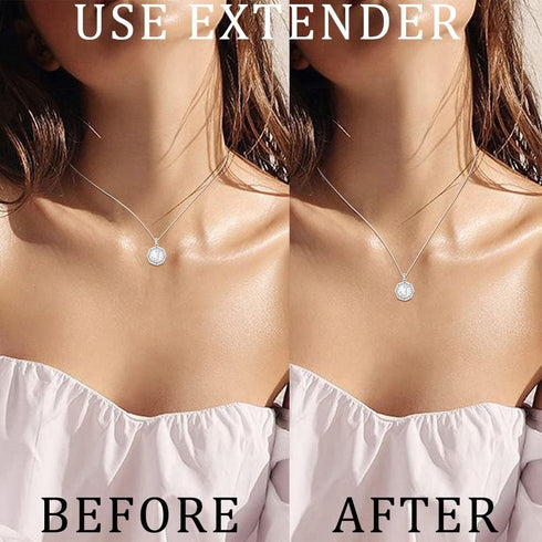 3pcs Necklace Extender Sterling Silver Necklace Extenders for Women 1 Inch 2 Inch 4 Inch Extension Chain Extenders for Necklaces Bracelet Anklet w...