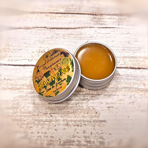 JASMINE Perfume - Eau de Parfum - Solid Balm - Natural Essential Oils Aromatherapy Fragrance (Grandiflorum, Sambac, Gardenia, Magnolia, White Cham...