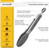 Small Serving Tongs with Silicone Tips 7 Inch Mini Stainless Steel Food Tongs, Set of 3 (Gray)...