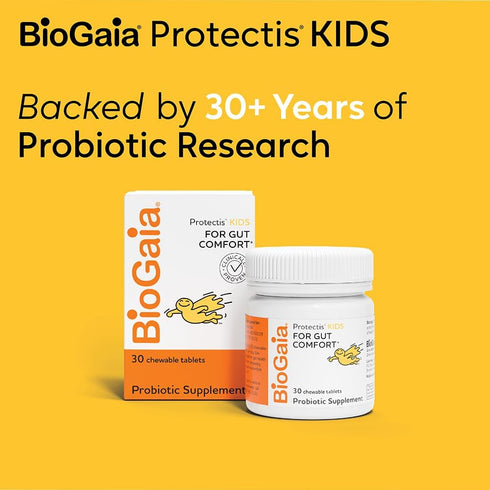 BioGaia Protectis Kids | Probiotic for Ages 3+ | Eases Occasional Digestive Issues & Promotes Regularity | Allergen, Dairy, Soy & Gluten Free | Ba...