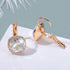 Austrian Crystal Square Cushion Drop Leverback Earrings for Women 14K Rose Gold Plated Hypoallergenic Jewelry...