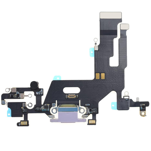 USB Charging Port Jack Flex Cable Replacement for iPhone 11 with Microphone, USB 2.0 Purple...