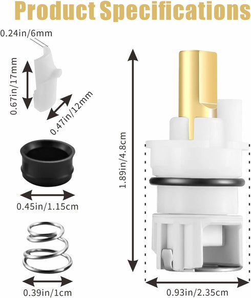 RP25513 Faucet Repair Kit for Delta, Replacement Kit for Delta Two Handle Faucet Repair Kit, Faucet Replacement Parts for Delta Including RP4993 S...