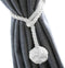 Melaluxe 2 Pack Curtain Tiebacks - Heavy Duty Curtain Rope Tieback, Handmade Rural Decorative Curtain Holdbacks (White)...