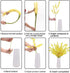 BOMAROLAN Artificial Orchid Silk Fake Flowers Faux Dancing Lady Orchids Stems Flower 10 Pcs Real Touch for Wedding Home Office Party Hotel Yard De...