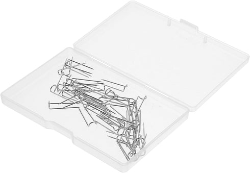 TEHAUX 50pcs U-Shaped Pins Fork Pins Double Blocking Pins Straight Quilting Needle Stainless Steel Pins for Crafts DIY Sewing Knitting Cloths Fabr...