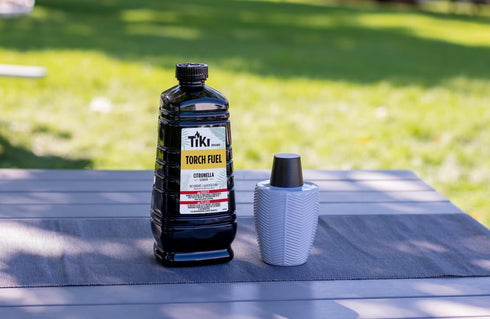 TIKI Citronella Torch Fuel - 1 Gallon (128 oz.), Easy Pour, Long-Lasting for Outdoor Torches & Table Torches, with Citronella & Lemongrass Oil, fo...