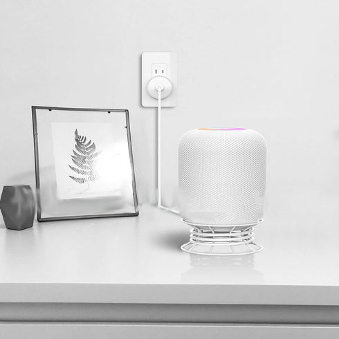 White Mini Smart Speaker Table Stand Sound Box Support Audio Bracket Compatible with HomePod...